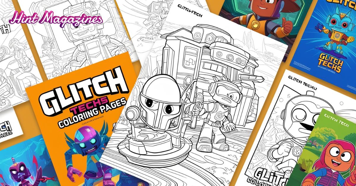 Glitch Tech Coloring Pages